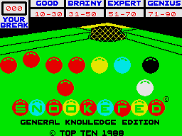 Snookered - General Knowledge Edition (1988)(Top Ten Software)